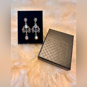 NWT AB rhinestone chandelier earrings